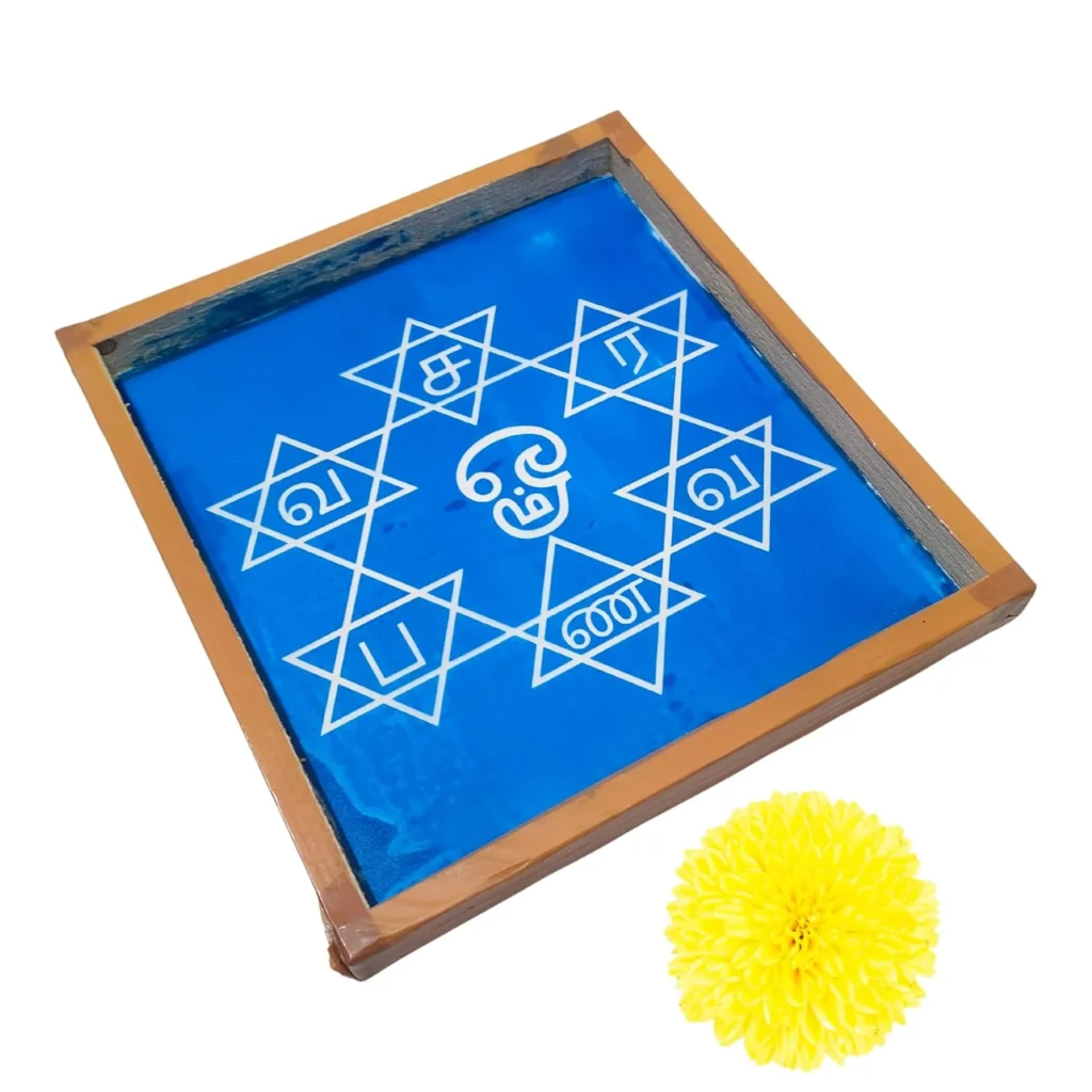 Shankh Chakra Namah Rangoli Stencil