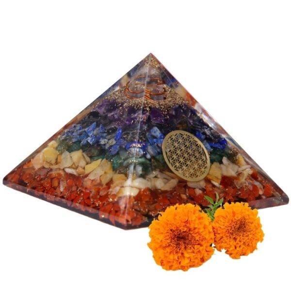 7 Chakra Orgonite Pyramid