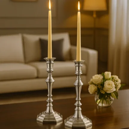 Set of 2 Candle Stand Silver