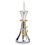 Candle Stand with Gold Flower - Gold - Image 2