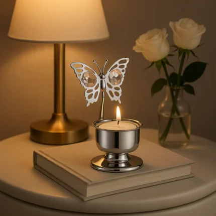 Butterfly Tea Light- Silver
