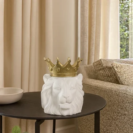 Lion Head Crown Planter (H-25CM)